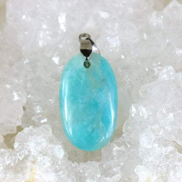 Amazonite 20 carats - pendentif cabochon unique en pierre naturelle #4