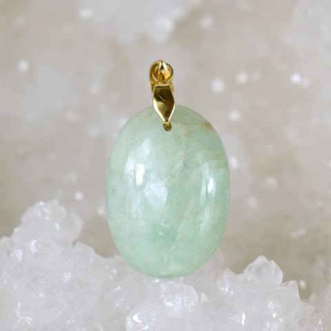 Aigue Marine 44 carats - pendentif cabochon unique en pierre naturelle #37