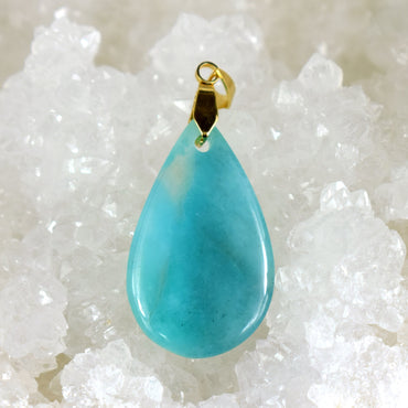 Amazonite 24 carats - pendentif cabochon unique en pierre naturelle #3