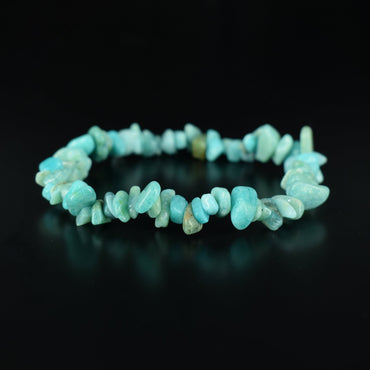 Amazonite AA Bracelet baroque en perles chips naturelles - Stimulation - Communication - Mémoire