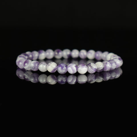 Améthyste Chevron Bracelet perles 6mm rondes Améthyste Rêve - Intégration - Calme spirituel - Guérison