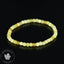 Bracelet Opale Jaune - Opale Miel AA perles carrées à facettes 4mm - Joie - Douceur - Harmonie