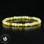 Bracelet Opale Jaune - Opale Miel AA perles carrées à facettes 4mm - Joie - Douceur - Harmonie