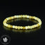 Bracelet Opale Jaune - Opale Miel AA perles carrées à facettes 4mm - Joie - Douceur - Harmonie