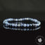 Bracelet fin Saphir bleu AA perles 4mm rondes facettées - Protection - Compréhension - Pouvoir
