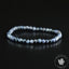 Bracelet fin Saphir bleu AA perles 4mm rondes facettées - Protection - Compréhension - Pouvoir
