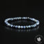 Bracelet fin Saphir bleu AA perles 4mm rondes facettées - Protection - Compréhension - Pouvoir