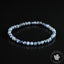 Bracelet fin Saphir bleu AA perles 4mm rondes facettées - Protection - Compréhension - Pouvoir