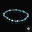 Bracelet Chrysocolle Foncée AA perles rondes facettées 4mm, Communication - Relaxation - Absorption