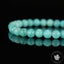 Bracelet Amazonite Bleue perles 6mm rondes du Mozambique grade AAA - Stimulation - Communication - Mémoire