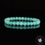 Bracelet Amazonite Bleue perles 6mm rondes du Mozambique grade AAA - Stimulation - Communication - Mémoire