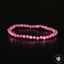 Bracelet Rubis Myanmar perles 4mm rondes facettées couleur vive - Pensée positive - Entretien - Stabilité - cadeau idéal pour elle