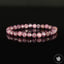 Bracelet Lépidolite Pourpre perles rondes facettées 6.5mm grade AA