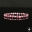 Bracelet Lépidolite Pourpre perles rondes facettées 6.5mm grade AA