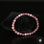 Bracelet Lépidolite Pourpre perles rondes facettées 6.5mm grade AA