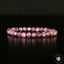 Bracelet Lépidolite Pourpre perles rondes facettées 6.5mm grade AA