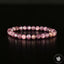 Bracelet Lépidolite Pourpre perles rondes facettées 6.5mm grade AA