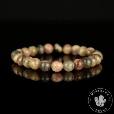 Bracelet Pierre de Lune Noire 8mm perles rondes AA