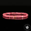 Bracelet Rhodonite 4mm perles carrées facettées AAA - Passion - Motivation - Communication