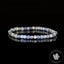 bracelet tanzanite perles 4mm cubiques qualité simple