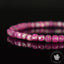 Bracelet Rubis Myanmar perles 4mm carrées facettées couleur vive - Pensée positive - Entretien - Stabilité