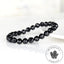 Bracelet Tourmaline noire perles 8mm rondes facettées - Ancrage - Protection - Réalignement