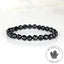 Bracelet Tourmaline noire perles 8mm rondes facettées - Ancrage - Protection - Réalignement