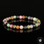 Bracelet Tourmaline Multicolore perles 6mm rondes facettées - Révélation - Croissance - Renouvellement