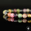 Bracelet Tourmaline Multicolore perles 6mm rondes facettées - Révélation - Croissance - Renouvellement