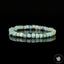 Bracelet Turquoise du Pérou perles cubiques facettées 4mm AA