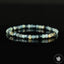 Bracelet Tourmaline Bleue Indigolite perles carrées facettées 4mm mix de couleurs