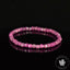 Bracelet Rubis Myanmar perles 4mm carrées facettées couleur vive - Pensée positive - Entretien - Stabilité
