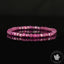 Bracelet Rubis Myanmar perles 4mm carrées facettées couleur vive - Pensée positive - Entretien - Stabilité