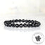 Bracelet Tourmaline noire perles 8mm rondes facettées - Ancrage - Protection - Réalignement