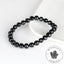Bracelet Tourmaline noire perles 8mm rondes facettées - Ancrage - Protection - Réalignement