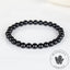 Bracelet Spinelle noir AAA perles 6mm rondes - Protection - Ancrage - Vigueur