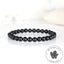 Bracelet Spinelle noir AAA perles 6mm rondes - Protection - Ancrage - Vigueur