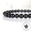 Bracelet Spinelle noir AAA perles 6mm rondes - Protection - Ancrage - Vigueur