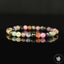 Bracelet Tourmaline Multicolore perles 6mm rondes facettées - Révélation - Croissance - Renouvellement