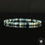Bracelet Tourmaline Bleue Indigolite perles carrées facettées 4mm mix de couleurs