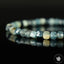 Bracelet Tourmaline Bleue Indigolite perles carrées facettées 4mm mix de couleurs