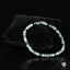 Bracelet Tourmaline Bleue Indigolite perles carrées facettées 4mm mix de couleurs