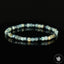 bracelet tourmaline bleue perles 4mm cubes facettées