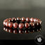 Bracelet Grenat Rouge 9mm Almandin Flash étoiles AAA perles rondes - Grenat avec astérisme