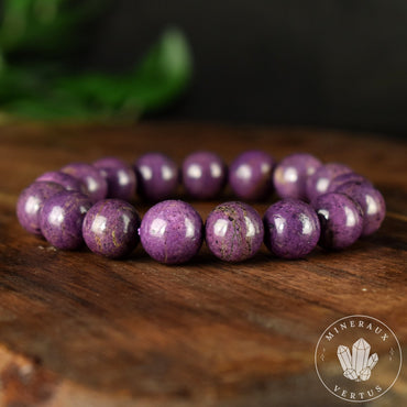 Bracelet Purpurite perles 12mm AAA - Calme - Purification - Clarté mentale
