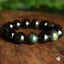 Bracelet Obsidienne Oeil Céleste 14mm perles rondes naturelles grade AAA, Clairvoyance Protection Purification