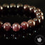 Bracelet Grenat Rouge 9mm Almandin Flash étoiles AAA perles rondes - Grenat avec astérisme