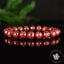 Bracelet Rubis Rouge perles 10mm naturelles rondes facettées Myanmar grade AAA