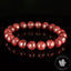 Bracelet Rubis Rouge perles 10mm naturelles rondes facettées Myanmar grade AAA