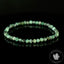 Bracelet Emeraude du Brésil A perles 4mm rondes facettées - Calme - Purification - Harmonie